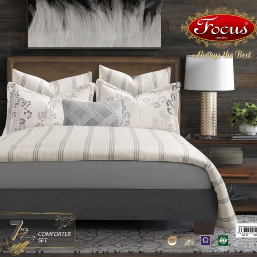 VELVET COMFORTER VERY SOFT 7 PCS FROM FOCUS single super-king high-quality white لحاف بحشوة شرشف مطاط غطاء مخدة وسادة كوشن مفرش مخمل ن ثقيل ناعم 7 قطع من فوكس