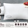 COTTON PILLOW DOWNPROOF PREMIUM QUALITY Microfiber Bed Pillow focus high quality white وسادة قطن 100%ضد الهبوط مع نسيج بارد الإحساس بالانتعاش و إنتاجية اكثر خلال اليوم . مخدة فندقية