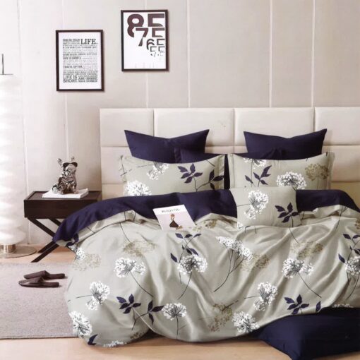 COMFORTER COTTON UROPIAN DESIGN 6 PCS cotton-single gray الطراز الحديث والراحة السهلة طقم لحاف - مريح في الوانه - سمارت