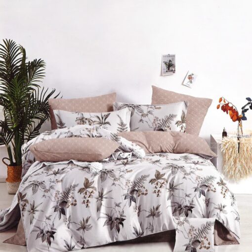 COMFORTER COTTON UROPIAN DESIGN 6 PCS cotton-single good material white simple الطراز الحديث والراحة السهلة طقم لحاف - مريح في الوانه - سمارت